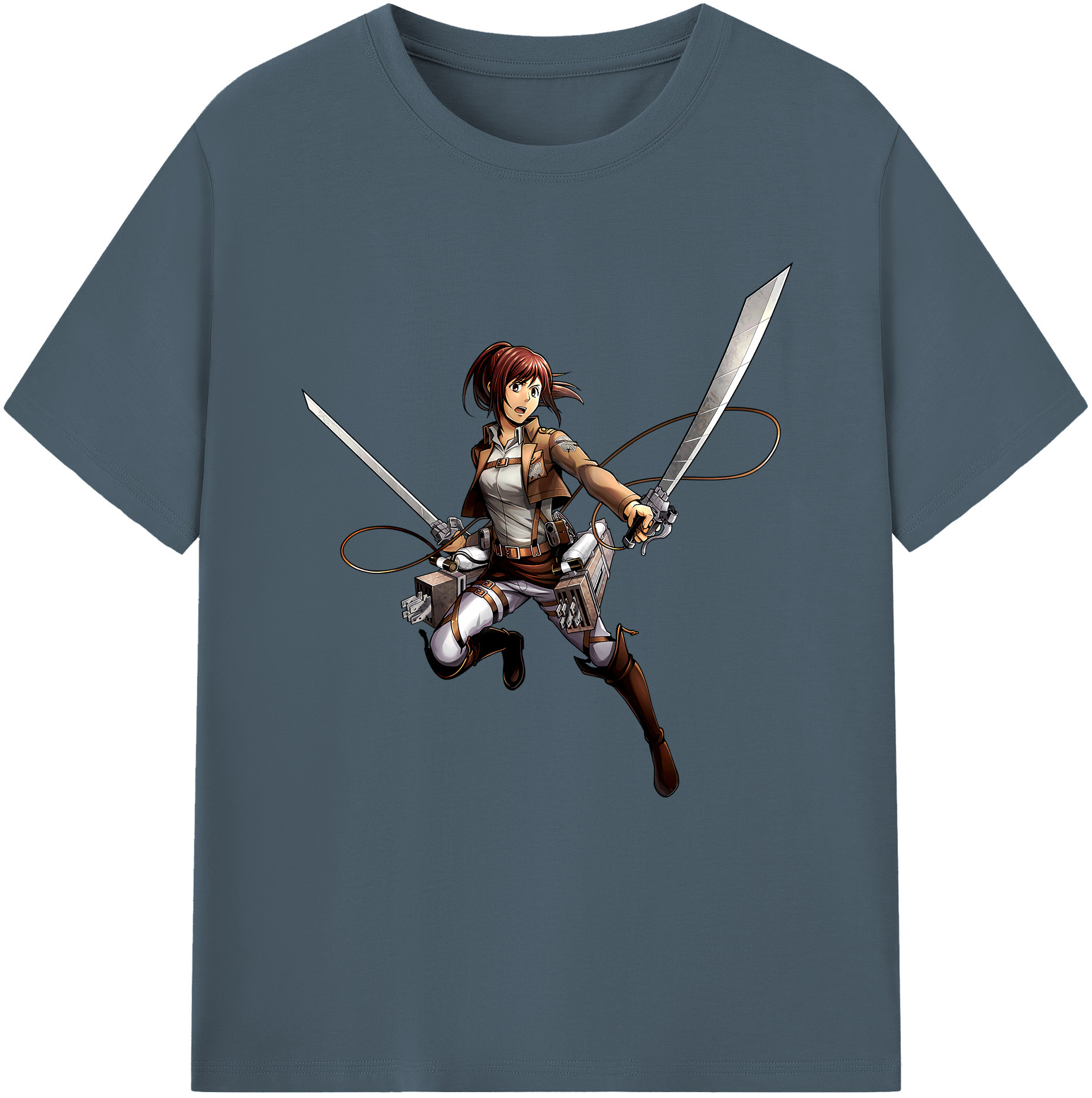 （画像用） 進撃の巨人 サシャ·ブラウス Attack on Titan Sasha Blaus 綿100％半袖Tシャツ（フロントプリント）